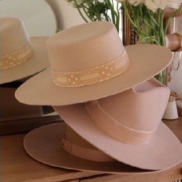 VERY RARE LACK OF COLOR FELT WOOL SIERRA BOATER HAT - Picture 6 of 14